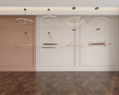 现代吊灯3D模型下载